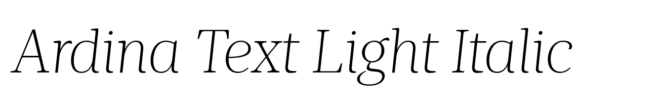 Ardina Text Light Italic